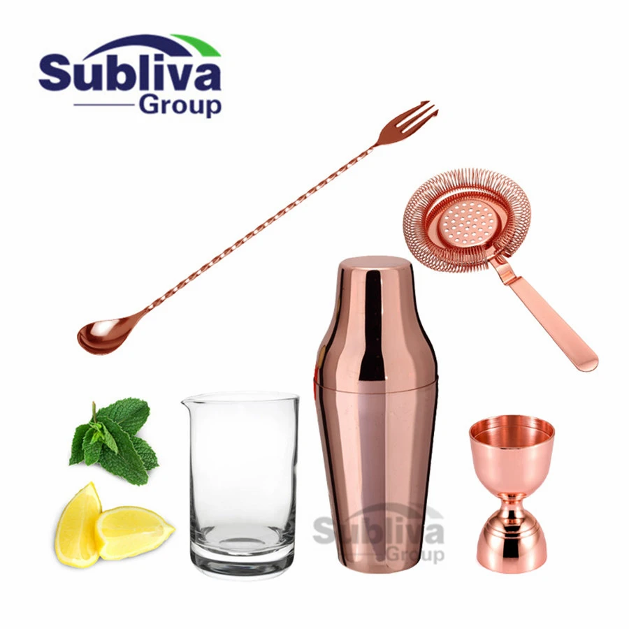 

5pcs 600ML Cocktail Set Bartender Kit Stainless Steel Cocktail Shaker Mixer Drink Wine Tools Bar Accessories