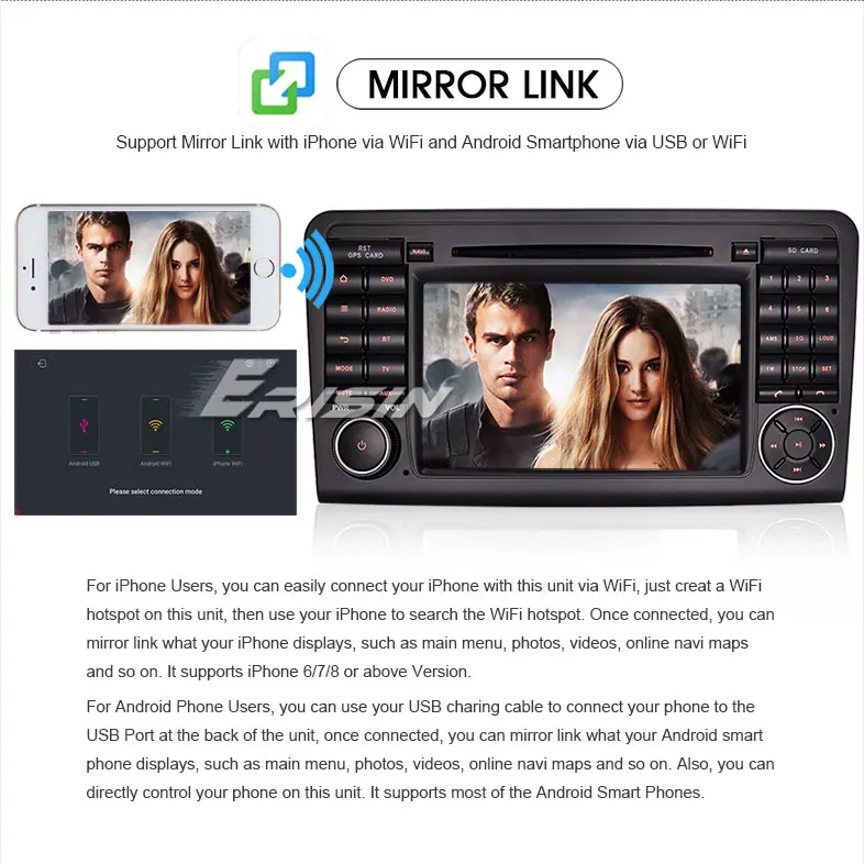Flash Deal 7" Android 8.0 OS Car DVD Multimedia Navigation GPS Radio for Mercedes-Benz ML-Class W164 2005-2012 & GL-Class X164 2005-2012 8