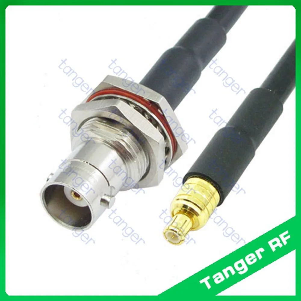 

Hot Selling Tanger MCX male plug to BNC female jack front with nut straight RF RG58 Pigtail Jumper Coaxial Cable 40inch 100cm