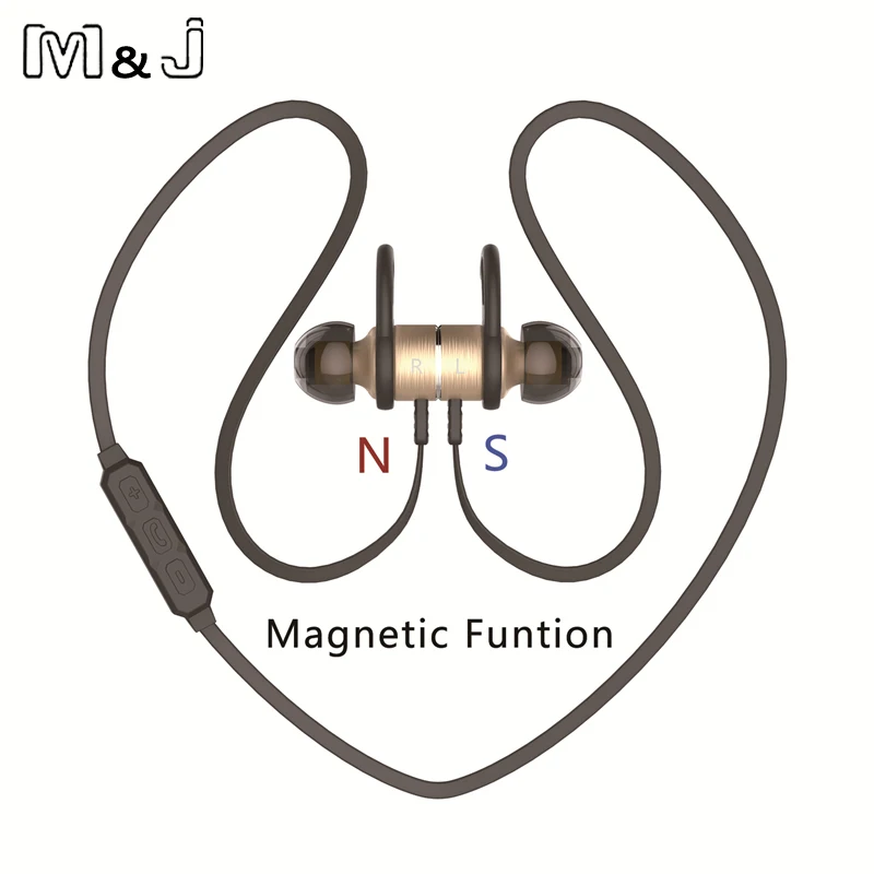 M J M325 Magnet Wireless Bluetooth Earphone Stereo Sport In Ear Wireless Earbuds with Mic For Iphone Xiaomi Piston 3 Auriculares