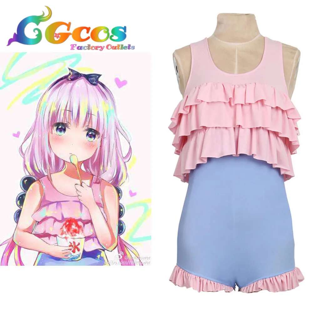 

CGCOS Free Ship Cosplay Costume Miss Kobayashi's Dragon Maid Kanna Kamui Swimsuit Halloween Christmas Party Uniform Anime