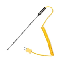Controlador de temperatura durável 50 °c a 1200 °c do sensor da sonda do par termoelétrico de 1pc com instrumento da análise de medição do cabo de fio