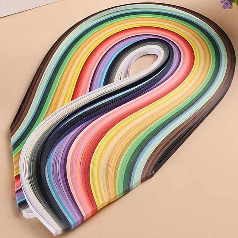 

5mm 50 Colors 54cm Long Quilling Paper DIY Handmade Strip Rolling Paper Scrolling Filigree Crafts Handmade Decoration 500pcs