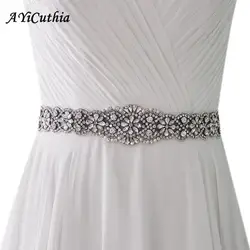 AYiCuthia Rinestone поясок для свадебного платья для платье Цветок Crystal Стразы Изукрашенный свадебное платье пояс Свадебный Sash Y4