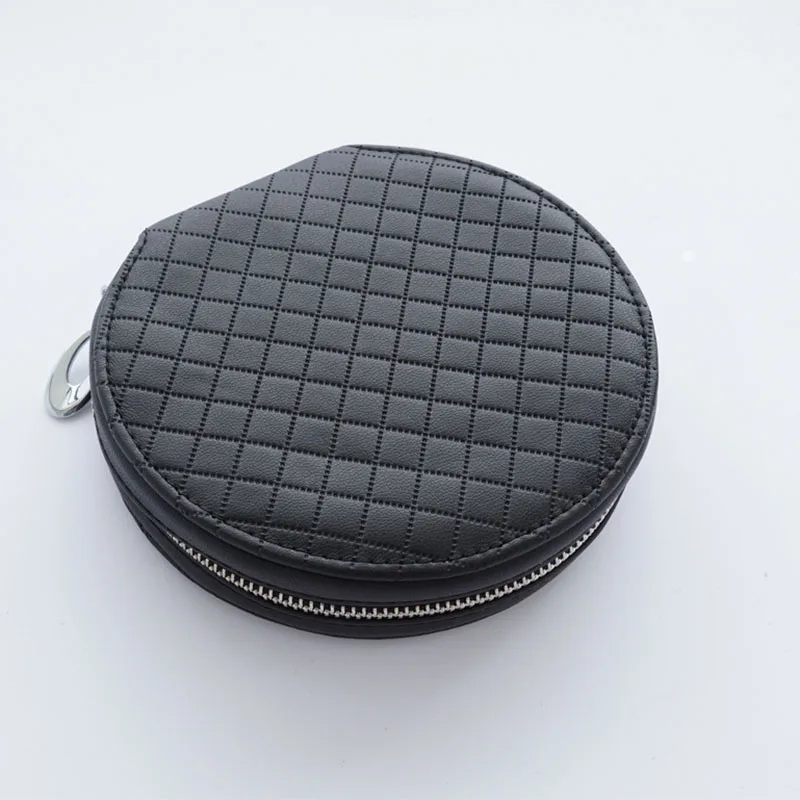 prativerdi New Fashion Car Lattice CD Box For DVD Case Automotive Supplies Storage Bag Car Holder Leather CD Travel Organizer8
