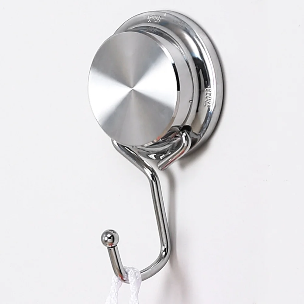 

Punch-free seamless kitchen bathroom toilet towel hook strong suction cup 304 stainless steel single hook wx8061508