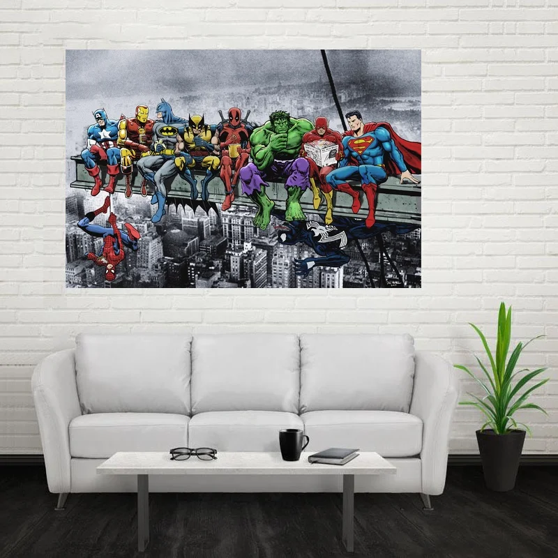

Superheros Marvel DC Comics Pop Art Canvas Painting Poster Living Room Home Decor Dropshipping