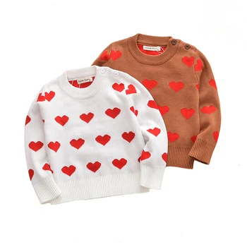 

1-7 Years Children Sweater for Girls Kids Boys Sweater Outerwear Children Hear Sweater Boys Autumn Clothes Pattern Sweater