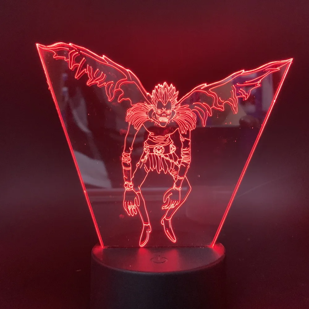  Japanese Manga Death Note Ryuk Figure Led Night Light Touch Sensor Color Changing Nightlight for Ki - 33036647298