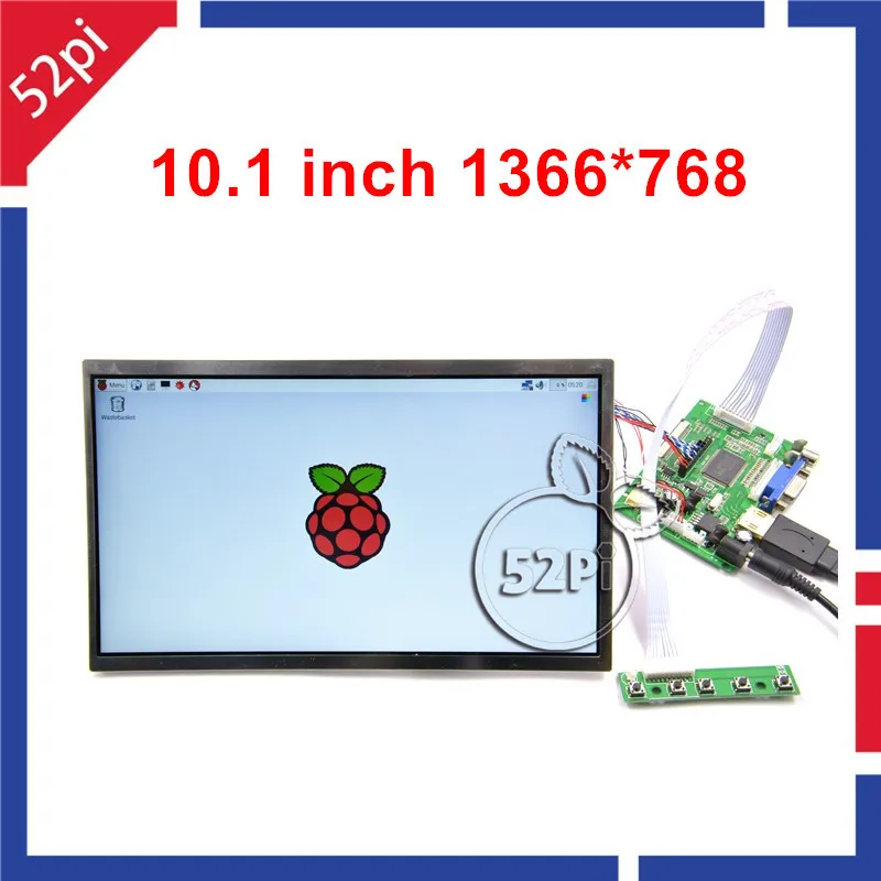 Koop 52Pi 10.1 inch 1366x768 Lcd scherm HDMI Monitor TFT Panel voor Raspberry Pi 3 2 Model B en Windows