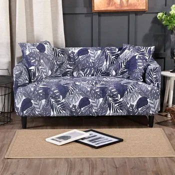 

Leaves Pastoral Printing Sofa Cover Slip-resistant Sectional Elastic Full sofa Towel For Living Room 1/2/3/4-seater