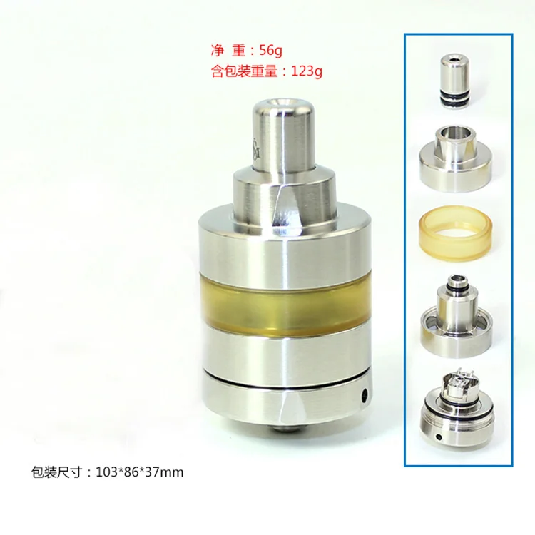 SXK стиль Kayfun Lite RTA 22 мм 24 MTL бак из нержавеющей стали PEI Танк DIY обслуживаемый