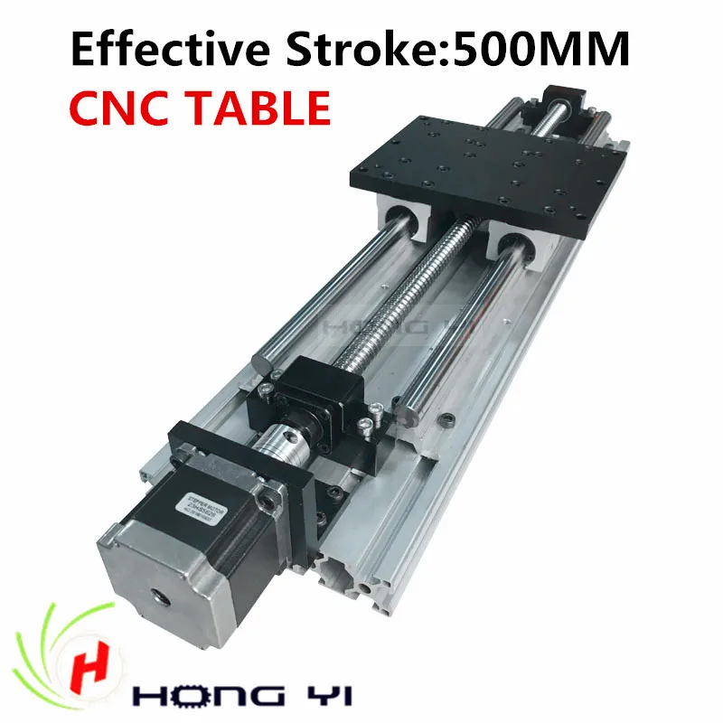 

Best prices !! Linear Modules effective stroke 500mm Linear Guides SBR16 Ball screw NEMA 23 stepper motor for CNC table