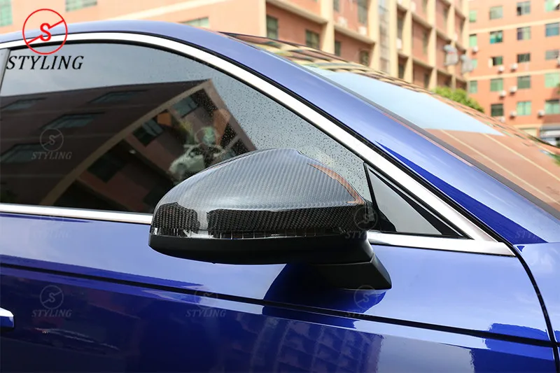 S4 Крышка для зеркала из углеродного волокна для Audi S5 B9 A4 A5 крышка зеркала заднего вида с lane assist 1:1 замена