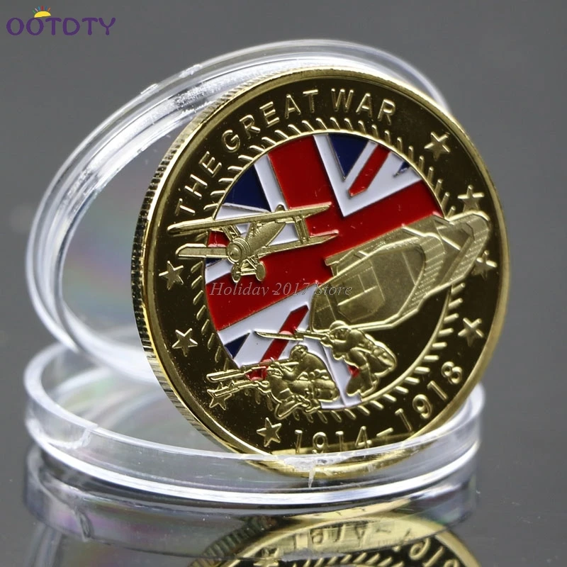 

New Gold Plated The Great War Commemorative Coin Art Collection Collectible Gift Jun20_25