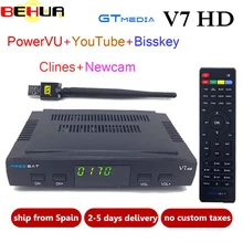 10pcs/lot DVB-S2 V7 V7S HD TV Receiver satellite Decoder+USB WIFI 1080p HD youtube support powervu Receptor satellite receiver