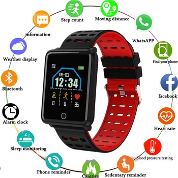

F3 Big Color Screen Smart Watch IP68 Waterproof Heart Rate Monitor Tracker Blood Pressure Smart Wristband Step Counter Sleep