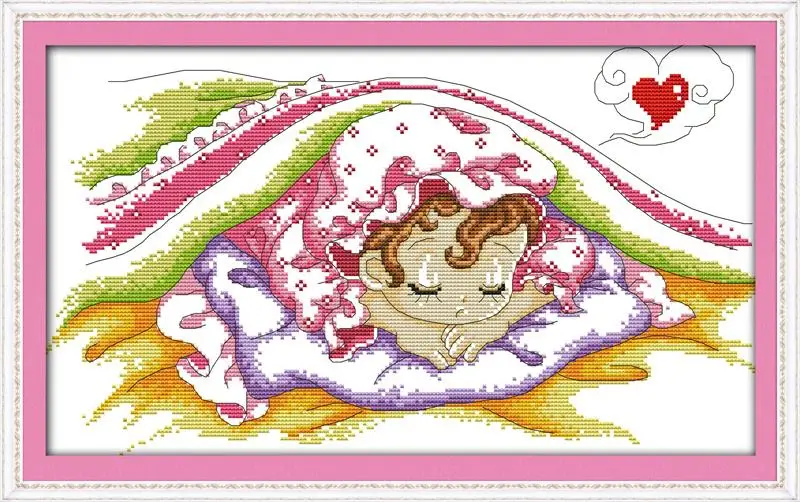 Вышивка крестиком Dream Baby (девочка) DMC 11CT 14CT набор для рукоделия вышивки домашнего