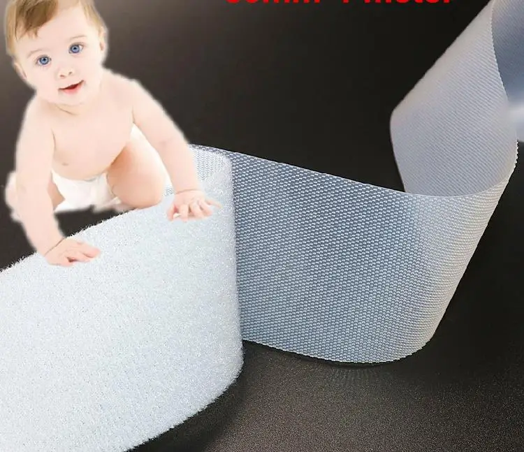 Soft thin Hook and Loop fastener tape for baby diaper bra clothing hook