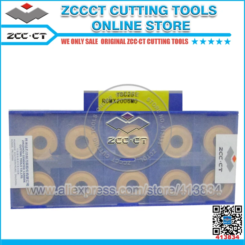 10pcs ZCC.CT tablet RCMX2006MO YBC251 RCMX 2006MO ZCC cnc machine metal cut tablet for turing tool