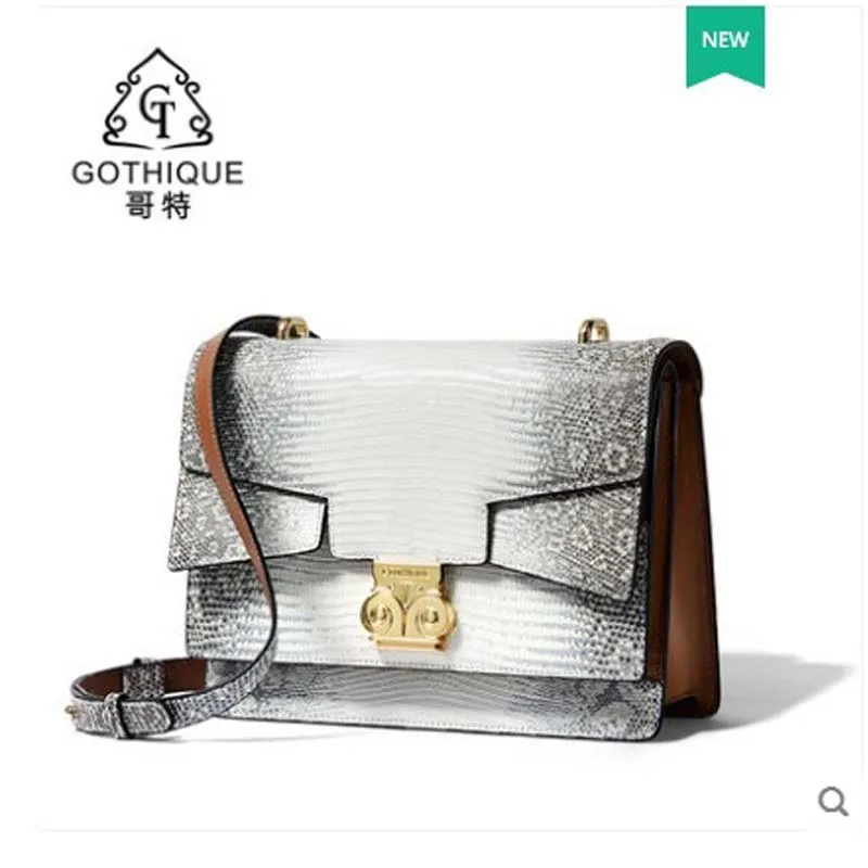 

gete 2019 new lizard skin cross body bag ladies fashion small square bag leather atmosphere leather bag bag women