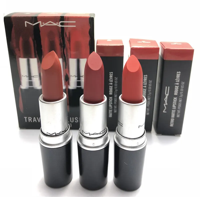 

Lipstick MAC makeup 12 Different Colors Sexy Matte Lipstick Long-lasting Easy to Wear Pencil Lip Stick Cosmetic Glitter Shimmer