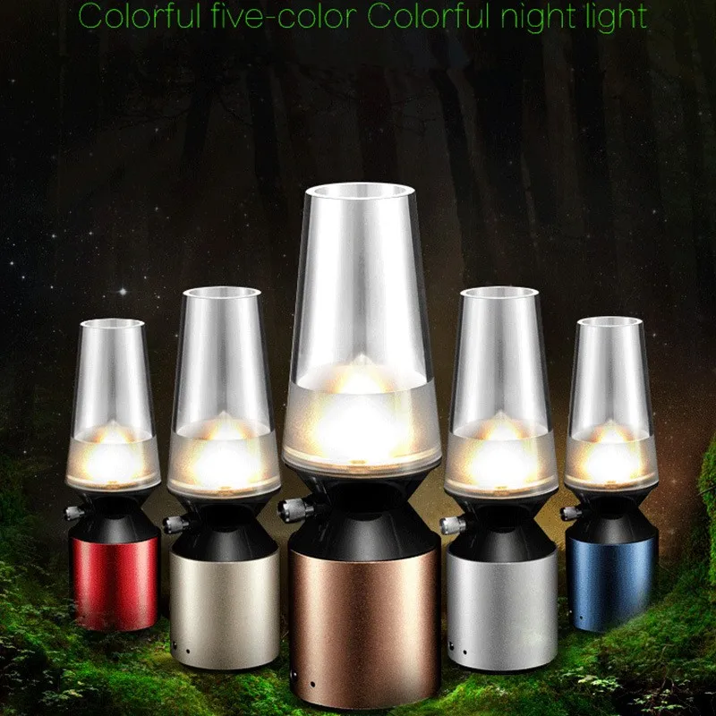 

Retro LED Light USB Rechargable LED Blowing Control Kerosene Candle Lamp Portable Night Light for Romantic Dinner/Camping/Fish