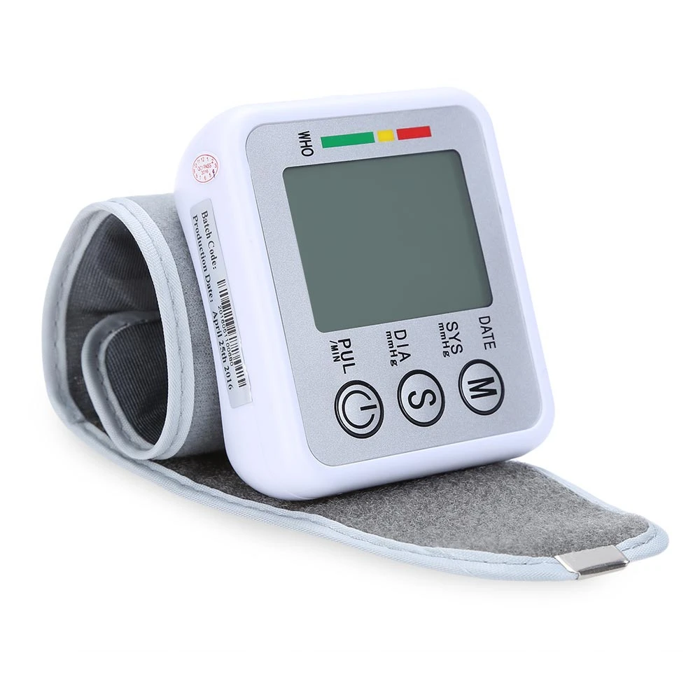 

Time Display Intelligent Pressurization Automatic Wrist Blood Pressure Pulse Monitor Digital Upper Portable Sphygmomanometer