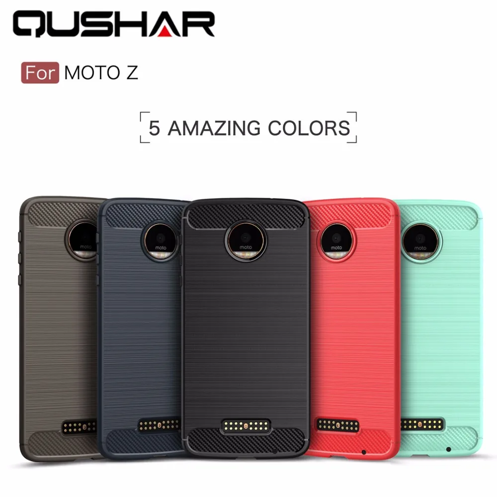 Qushar мягкий силиконовый матовый чехол для Moto Z XT1650-05 противоударный телефона 5.5