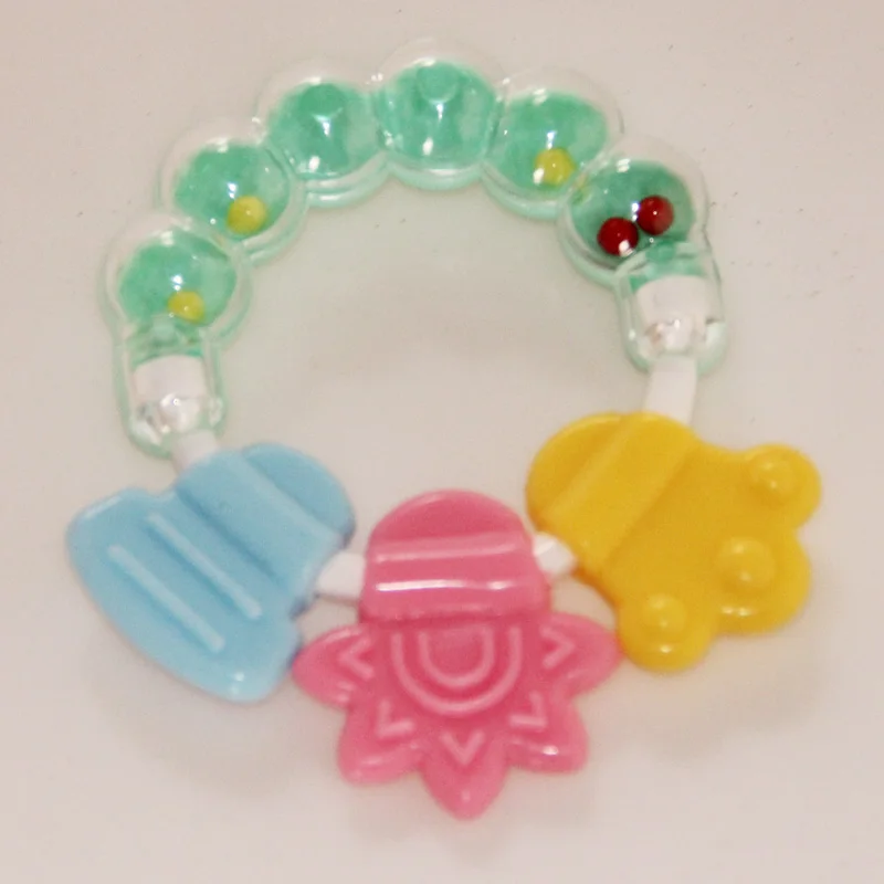 MOONBIFFY силиконовый детский прорезыватель, зубная щетка, зубная щетка для детей, обучающая зубная щетка, милый детский колокольчика, игрушки, массажер - Цвет: Зеленый