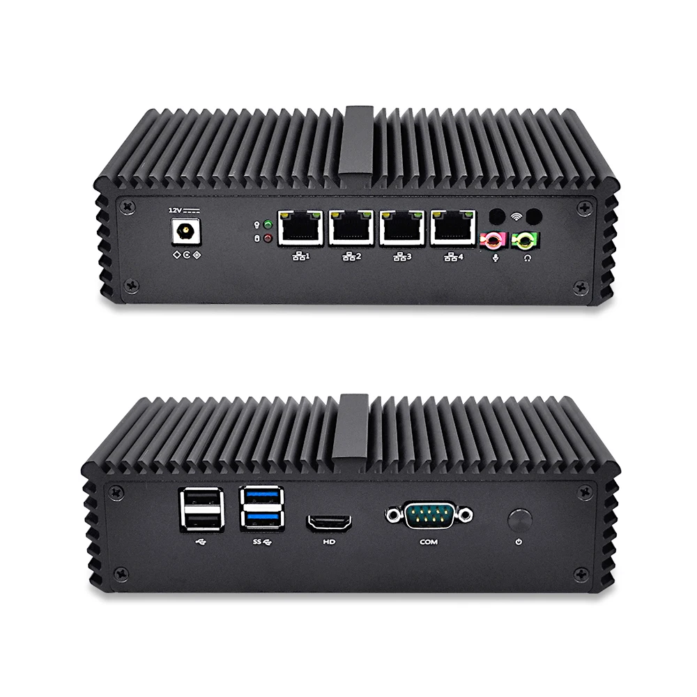 Qotom Q310G4 Business Small Computer Desktop Celeron Processor 3215U CPU Dual Core Quad Ethernet Nic LAN