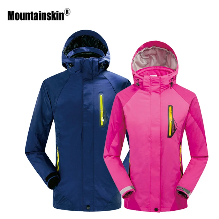 

Mountainskin Men's Women's Winter Outdoor Camping Hiking Windbreaker Water Repellent Thermal Fleece Jacket 2 Pieces Brand VA323