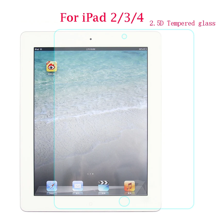 

Tempered Glass For Apple iPad 2 3 4 Screen Protector 9.7'' 9H 2.5D Film Cover A1460 A1459 A1458 A1416 A1396 A1403 HD Glass Guard