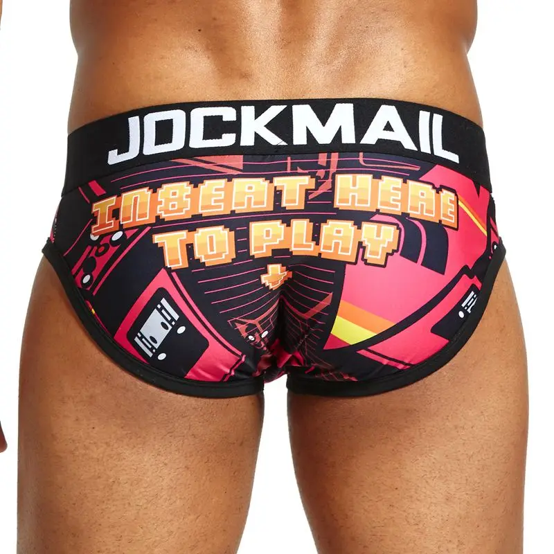 Трусы брифы JOCKMAIL мужские с цифровым принтом Брендовое пикантное нижнее белье