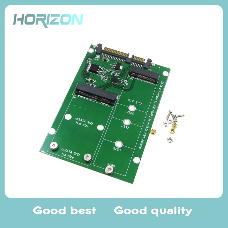 

MSATA &M.2 (B-Key NGFF) Multiple Sized SSD to SATA 3 III Adapter Transfer Card