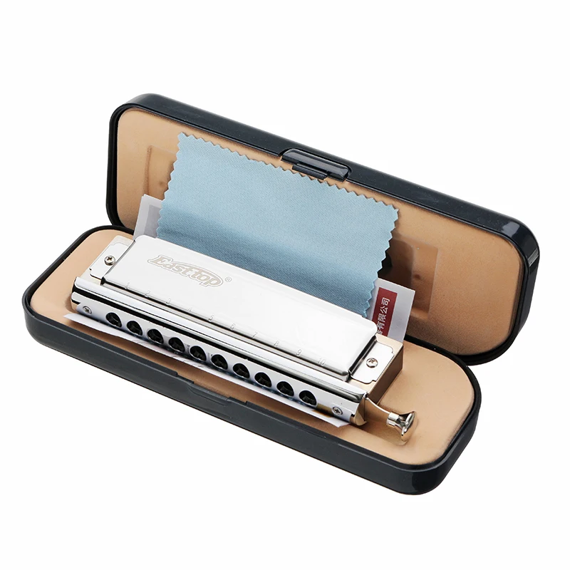 

Easttop Upgrades T10-40 10 Holes 40 Tones C Key Harmonica chromatic harmonicas Blues Jazz Rock Folk Lovers Musical Mouth Organ