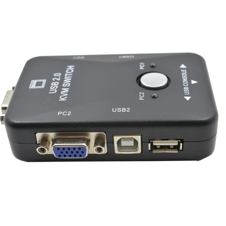 50set-lot-Hot-Sale-2-Port-VGA-USB-KVM-Switch-Splitter-Auto-Controller-Keyboard-Mouse-Printer