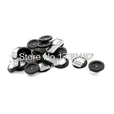

20Pcs B503 50K Ohm 5-Pin Single Linear Dial Wheel Potentiometer 16mm x 2mm