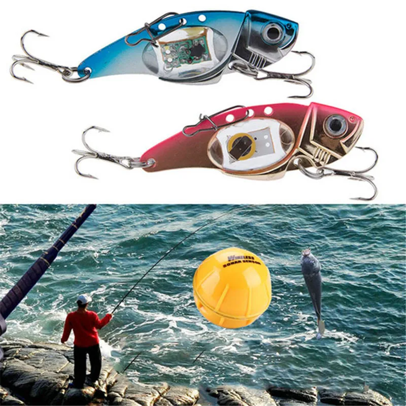 LED Light Fishing Lure With Fishhooks Electronic Fishing Lamp Bait Tackle  Fish Lure Light Practical LED Lures Flashing Lamp