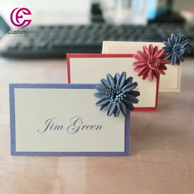 30pcs lot diy place card name card for party and wedding high class flower place cards