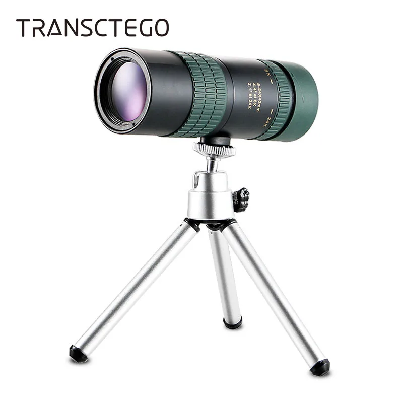 Монокуляр телескоп 8-24X30 ночного видения области Водонепроницаемый Мини Монокуляр с адаптером для телефона штатив наблюдение за птицами Охота Туризм