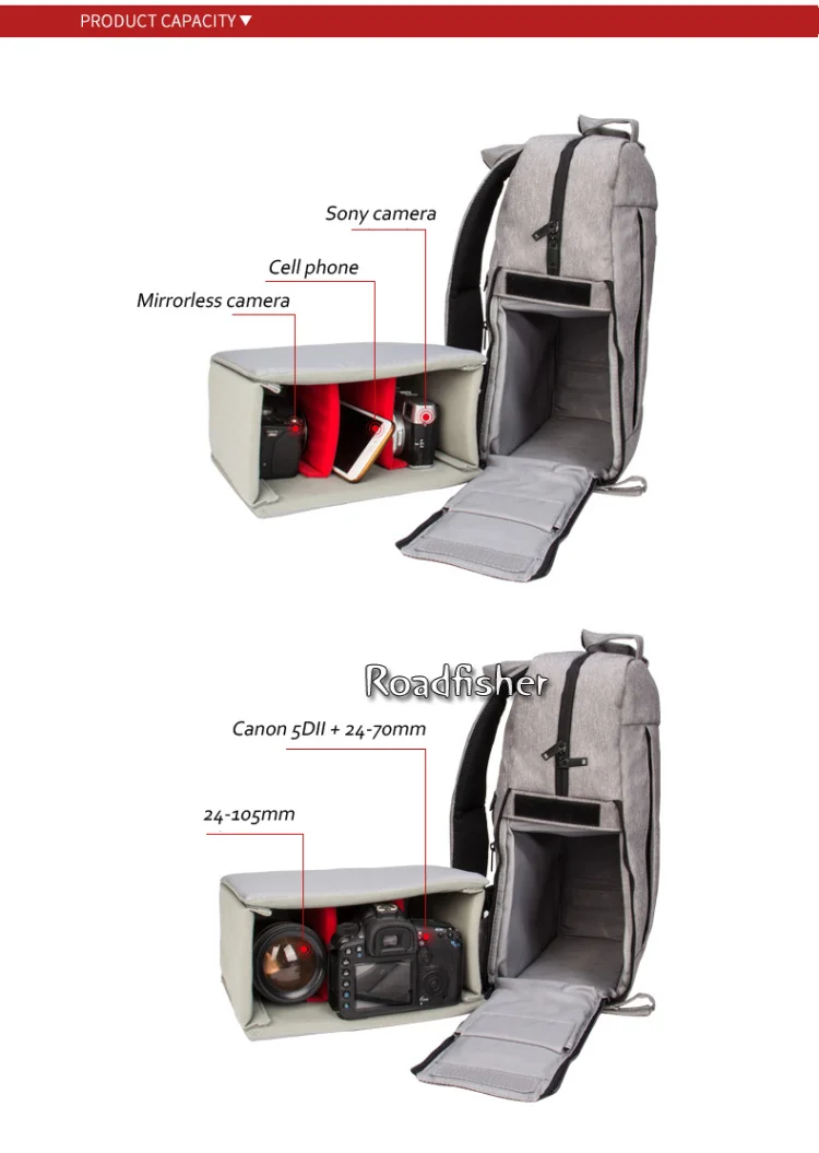 Camera backpack bag EM-DQ310B-3