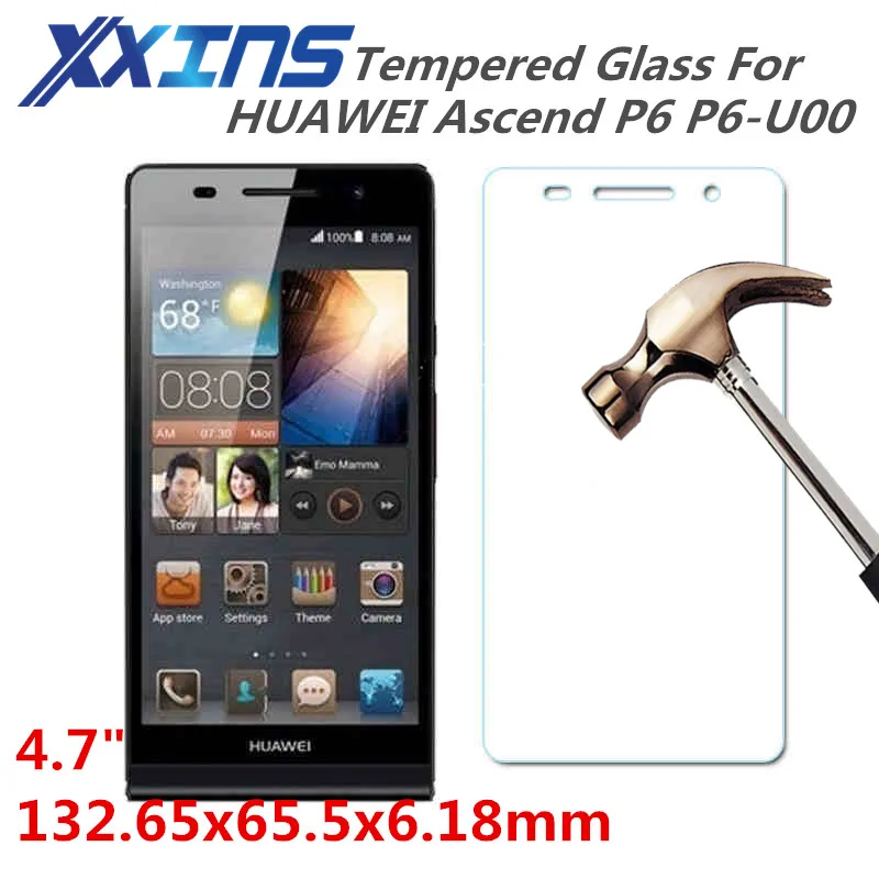 Tempered Glass For HUAWEI Ascend P6 P6-U00 phone Screen protect protective 4.7&quot inch save cover discount crystals | Мобильные