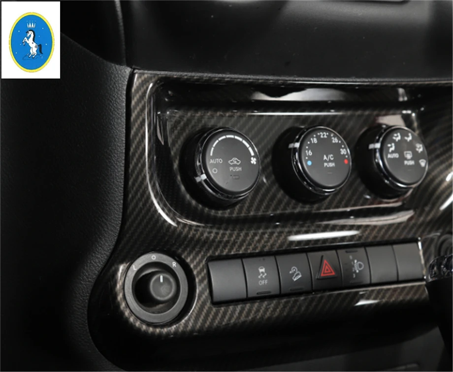 

Interior Mouldings For Jeep Wrangler 2011 - 2017 ABS Middle Air Conditioning AC Button Switch Frame Cover Trim 1 Pcs