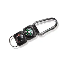 Карманный компас брелок термометр Туристический навигатор для охоты Открытый Военный Набор выживания campnig Туристические товары