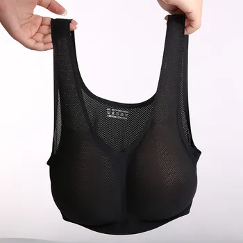 

Bra+Silicone breast form for crossdresser props realistic boob enhancer tit