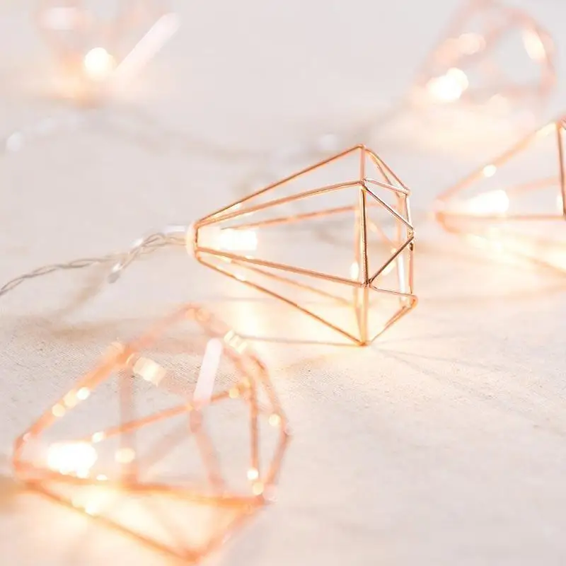 

HobbyLane LED Rose Gold String Lights Fairy Lights Outdoor Battery Operated Garland Christmas Decoration Party Wedding Xmas