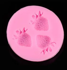 

Handmade Silicone Strawberry Shape Chocolate Candy Jello 3D silicone Mold soap Mould