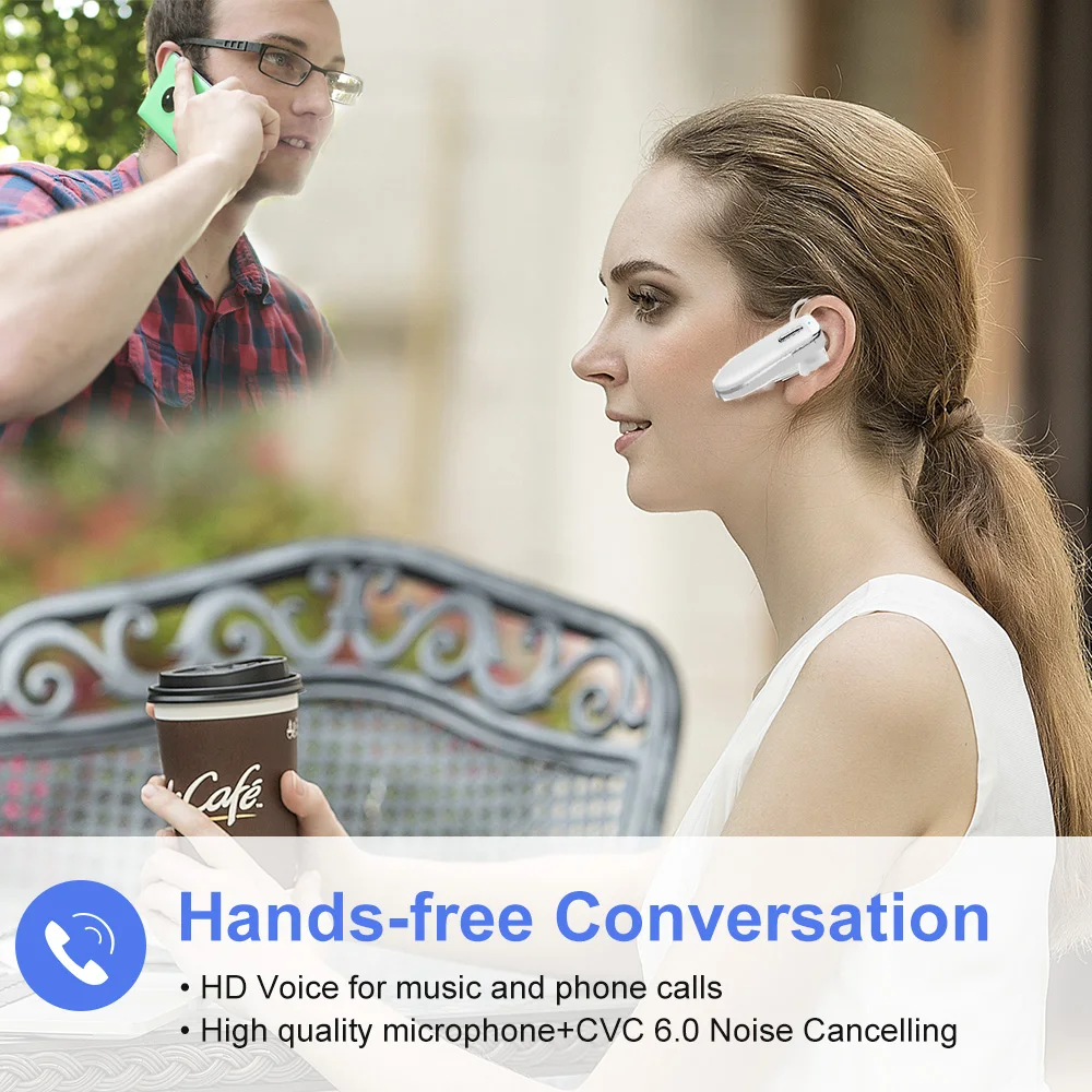Bluetooth Headset Bluetooth Earphone Hands free Headphone earpieces Wireless Headset air dort Earbud Mic For Huawei xiaomi phone