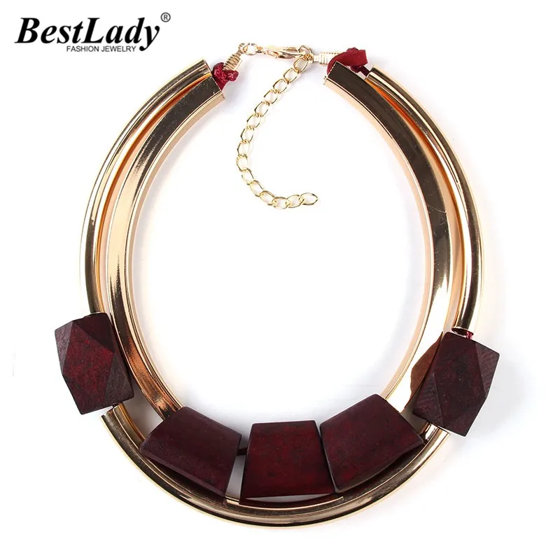 Best lady Unique Fashion Metal Color Fashion Jewelry Cheap Wood
